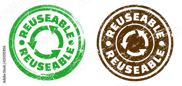 Obraz Reusable stamp in grunge texture. Vector illustration.