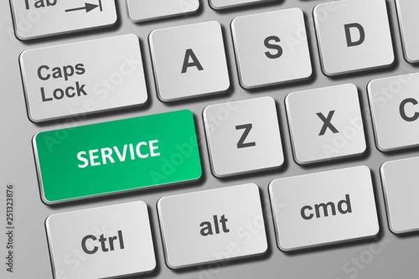 Obraz Keyboard with service button