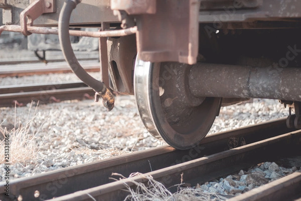 Obraz Train wheel select background
