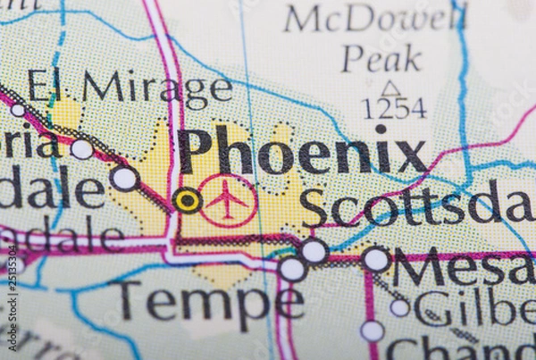 Obraz Phoenix map