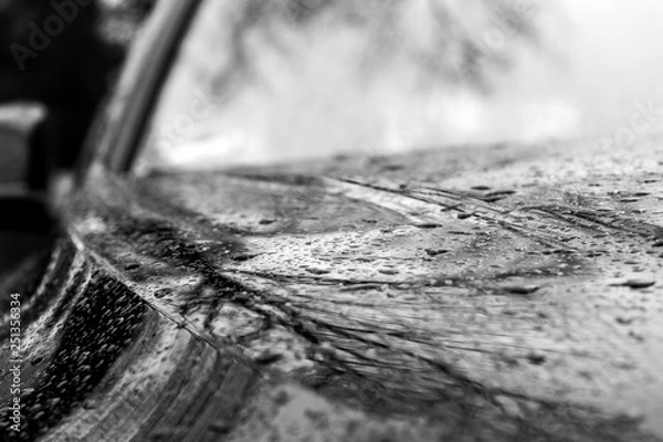 Fototapeta Regen auf Auto