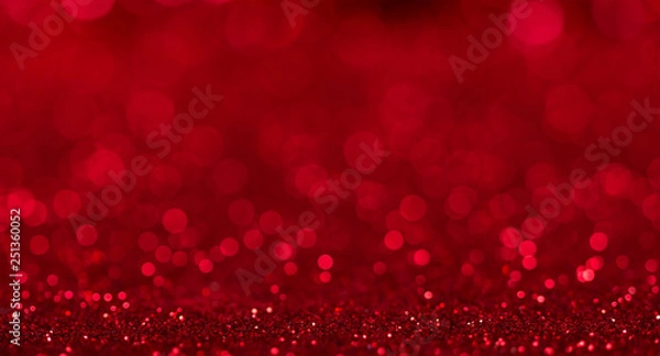Obraz Bright beautiful sparkling red background with bokeh effect