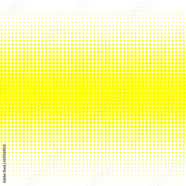 Fototapeta The background  of  yellow dots on white for text, banner, poster, label, sticker, layout. 