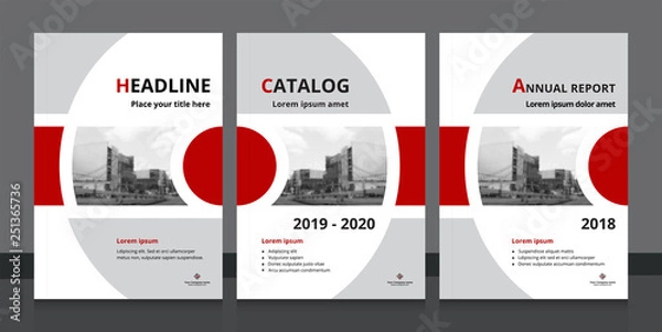 Fototapeta Cover design template A4 size for corporate cover design and company catalog, annual report, brochure, magazine, poster, flyer etc. Vector illustration EPS-10 sample image with Gradient Mesh.