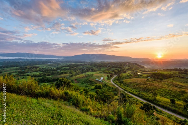 Obraz Sunrise at Khao Takhian Ngo View Point