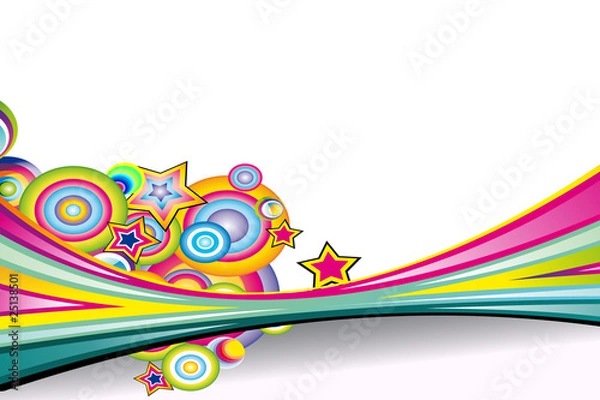 Fototapeta waves and circles 2