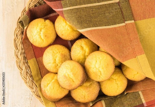 Obraz Mini cornbread muffins.