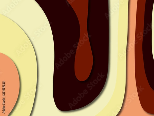 Fototapeta 3D abstract paper art style, design layout for business presentations, flyers, posters, prints, decoration, cards, brochure cover.