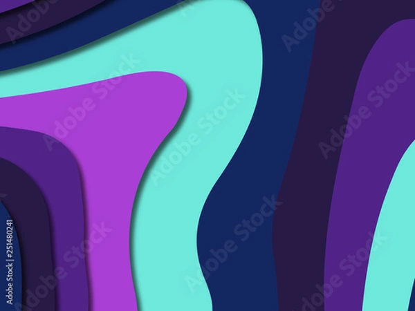 Fototapeta 3D abstract paper art style, design layout for business presentations, flyers, posters, prints, decoration, cards, brochure cover.