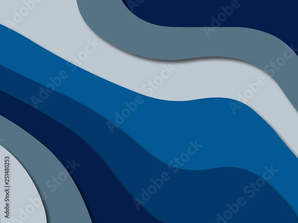 Fototapeta 3D abstract paper art style, design layout for business presentations, flyers, posters, prints, decoration, cards, brochure cover.