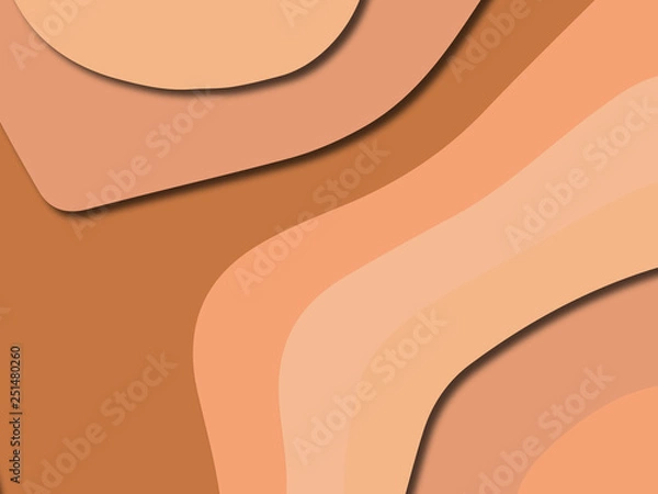 Fototapeta 3D abstract paper art style, design layout for business presentations, flyers, posters, prints, decoration, cards, brochure cover.