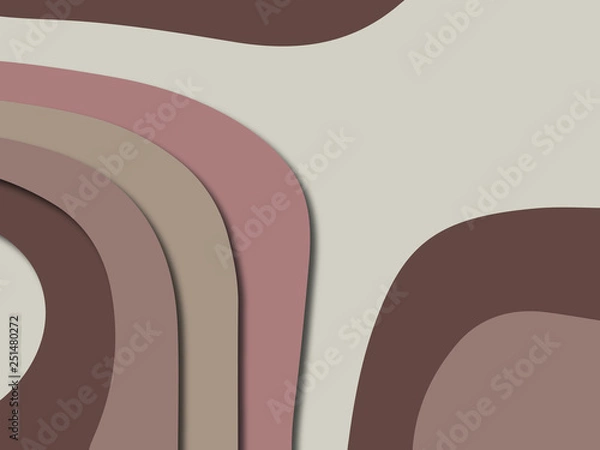Fototapeta 3D abstract paper art style, design layout for business presentations, flyers, posters, prints, decoration, cards, brochure cover.