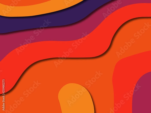 Fototapeta 3D abstract paper art style, design layout for business presentations, flyers, posters, prints, decoration, cards, brochure cover.