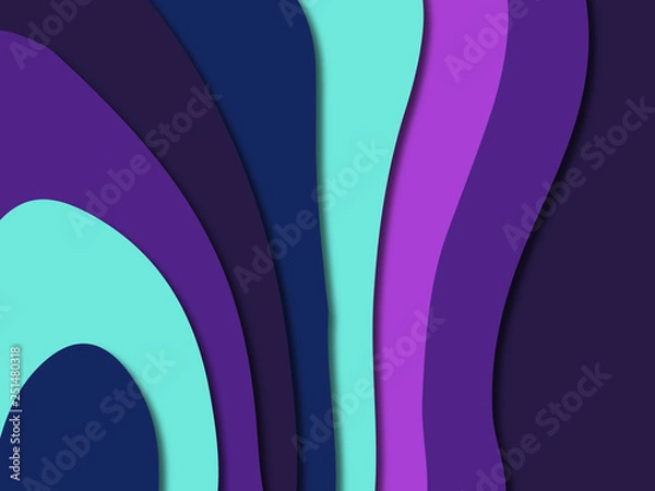 Fototapeta 3D abstract paper art style, design layout for business presentations, flyers, posters, prints, decoration, cards, brochure cover.