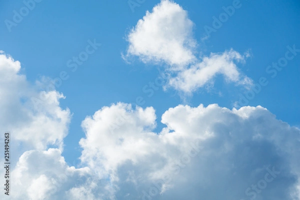 Obraz blue sky with white clouds