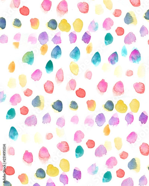 Obraz Painted Dots Colorful Background. Celebration Background Painted Dot
