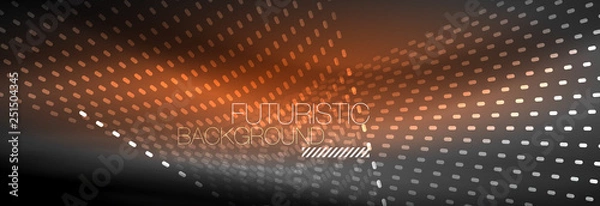 Fototapeta Digital flowing wave particles abstract background, vector smoke effect design