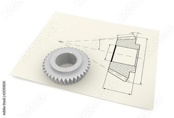 Obraz Industrial drawing