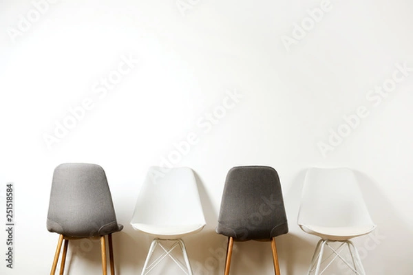 Fototapeta Lofty style chair with nobody sitting on it. Available seats.