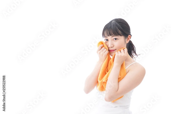 Fototapeta お風呂上がりの女性