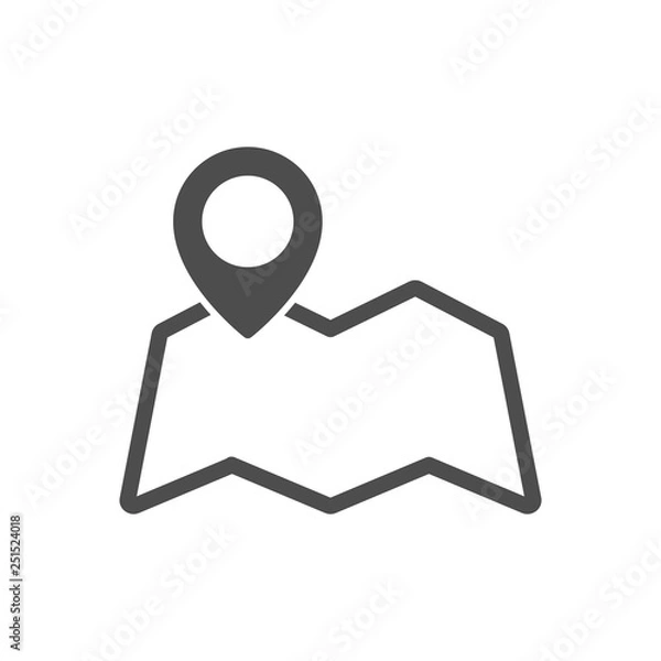 Fototapeta location on a map icon