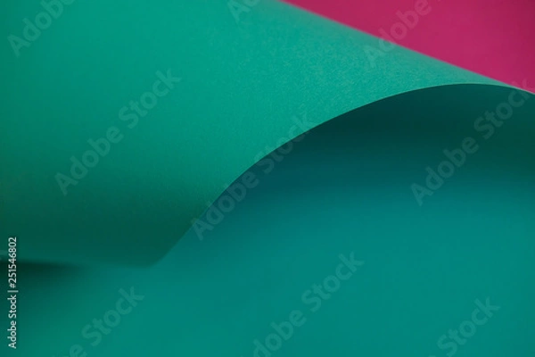 Obraz Abstraction of a design green and pink paper. Empty space on monochrome paper.