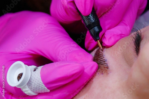 Fototapeta permanent make-up, tool for microblading