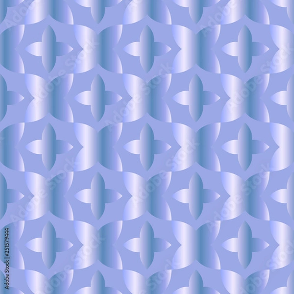 Fototapeta Seamless pattern with ordered arrangement of abstract geometric shapes. The illustration is made in lilac shades in modern style.