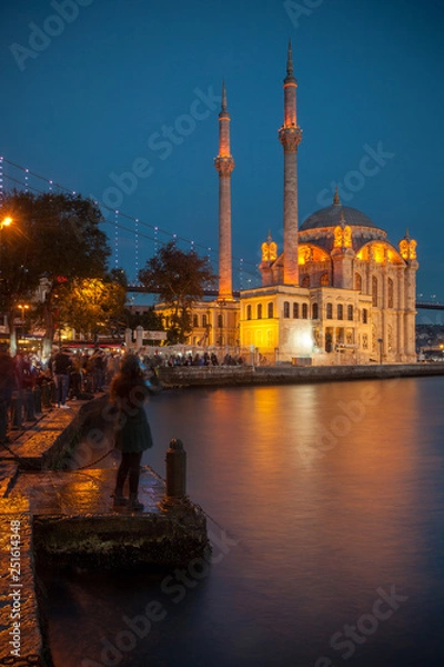 Obraz Ortakoy Mosque at twilight