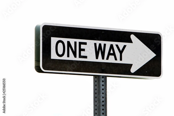 Obraz One way road sign