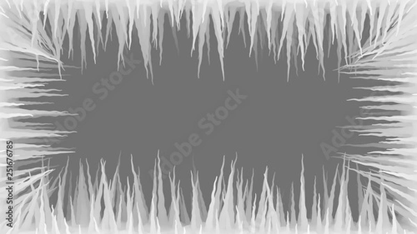 Obraz Ice Spikes. Icicle. 3D rendering.