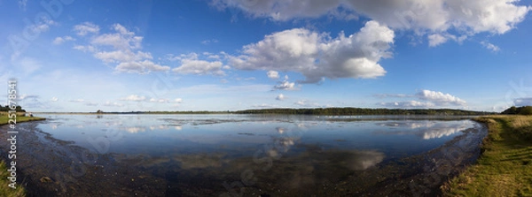 Fototapeta View of fjord near Holbaek, Denmark