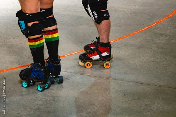 Obraz roller skates on a Roller Derby