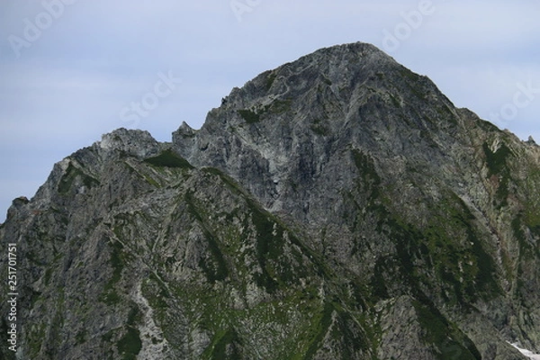 Fototapeta 剣沢から　岩の殿堂剣岳の雄姿　