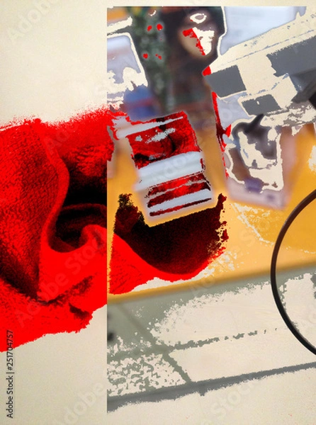 Obraz Abstract Red. Biedge. Poster