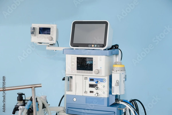 Fototapeta Anesthetic machine. Apparatus for anesthesia. Operating apparatus.