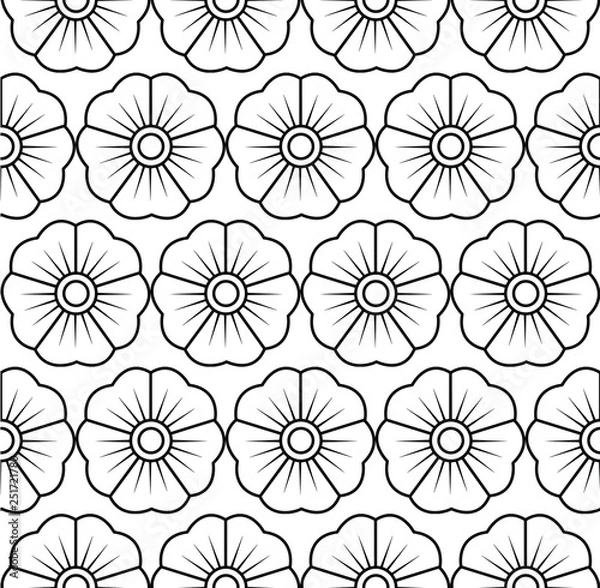 Fototapeta seamless pattern with flowers