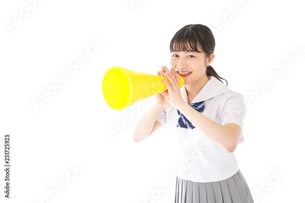 Fototapeta 応援をする学生