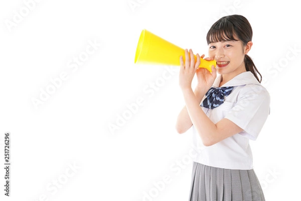 Fototapeta 応援をする学生