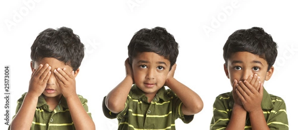 Fototapeta See No Evil, Hear No Evil, Speak No Evil