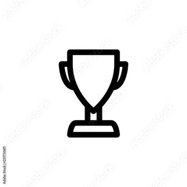 Obraz trophy outline vector icon