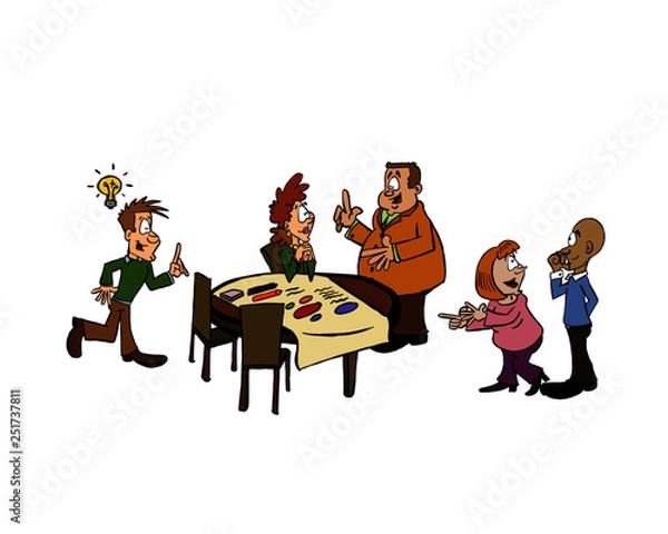 Obraz Collaborative work style world cafe