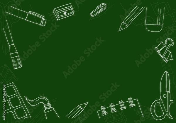 Obraz illustrated Stationery Background