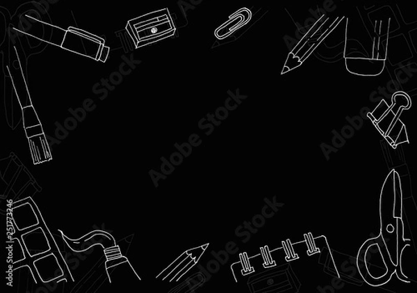 Obraz illustrated Stationery Background