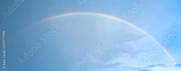 Obraz Real rainbow on blue sky after raining.