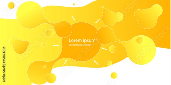 Obraz Abstract form of fluid. Liquid design. Liquid dynamic background for web sites, landing page or business presentation. Isolated gradient waves with geometric lines. Abstract geometric wallpaper