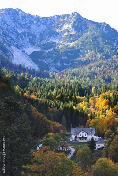 Fototapeta landscape in the mountains hallstatt