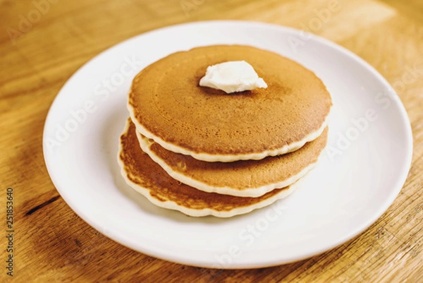 Fototapeta Stack of Pancakes with Butter