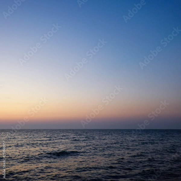 Fototapeta Calm Sea Ocean And Blue Sky Background