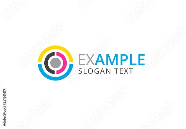 Fototapeta Multicolored Target Logo Layout